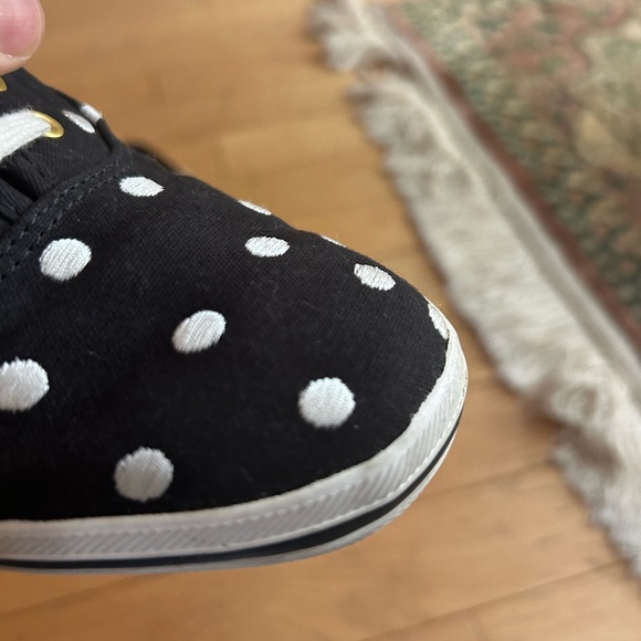 Kate Spade Keds Black Sneakers with White Polka Dots 8 - Picture 11 of 16